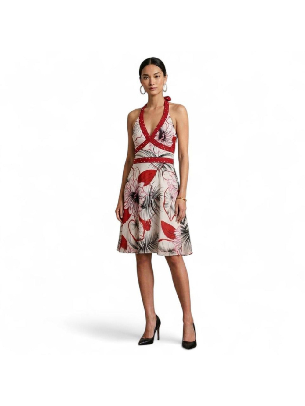 BCBG Maxazaria floral dress, vintage